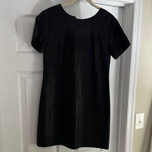 VICI Classic Black Faux Leather Mini Dress